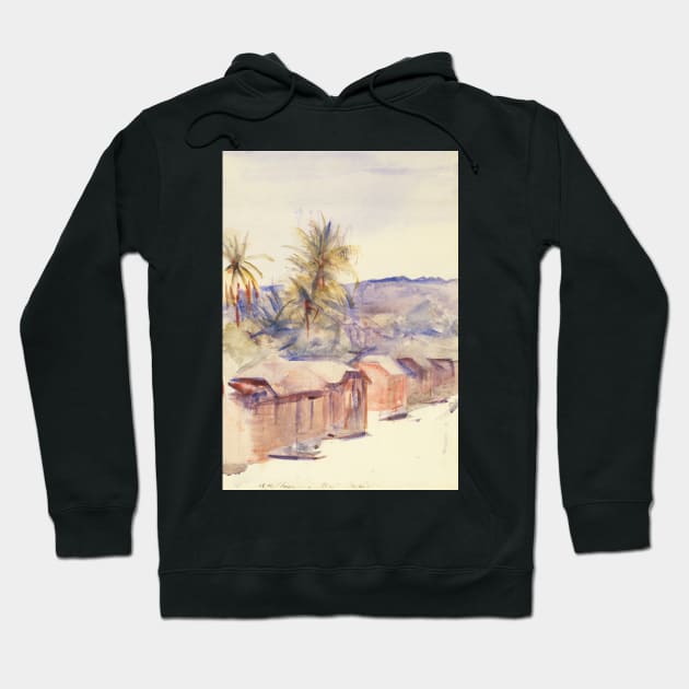 Village Street, Dominica by Abbott Handerson Thayer Hoodie by Classic Art Stall